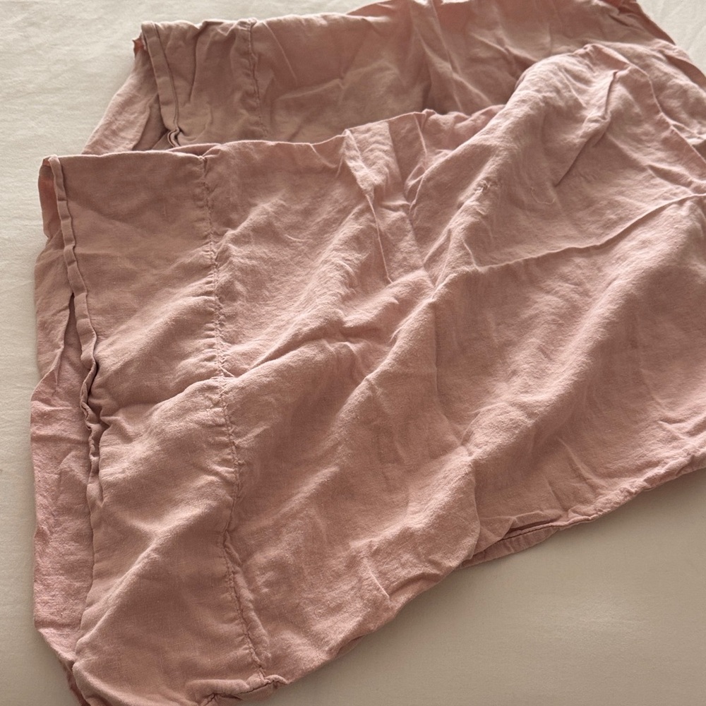 Restoration Hardware 2 x Dusty pink Linen pillow cases - gently used